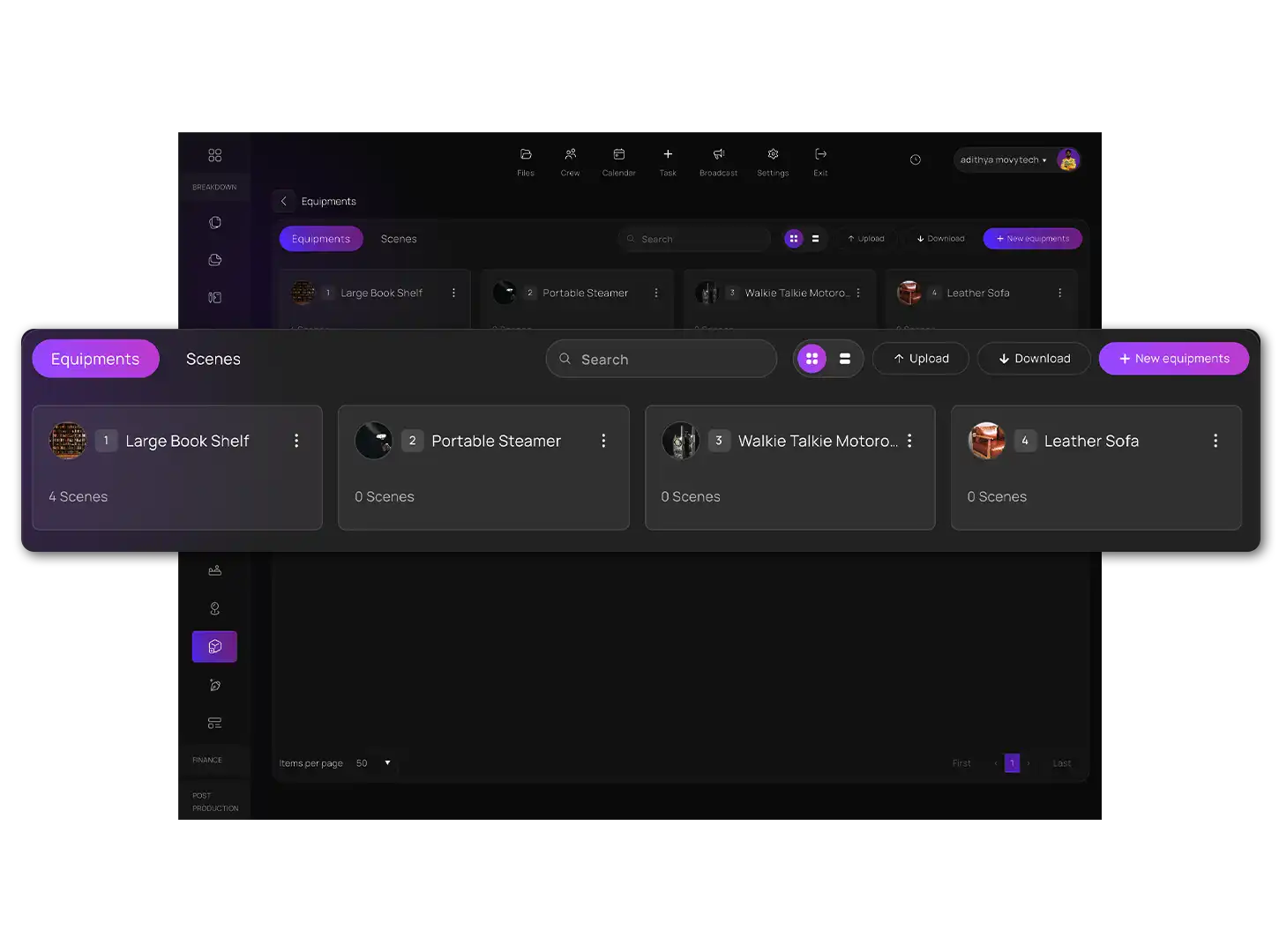 Equipment management system overview